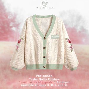 Limited Taylor Swift Folklore “Lead me to the garden” INSPIRED Cardigan Size S